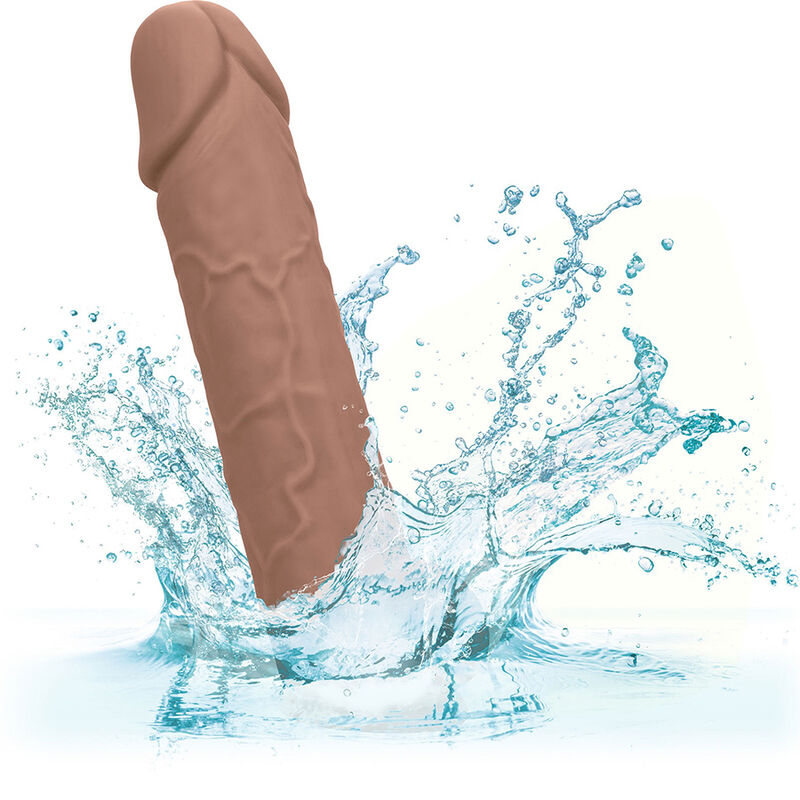 CALEXOTICS - PERFORMANCE MAXX LIFE-LIKE EXTENSION 8 PELLE MARRONE – Copri pene con estensione – foto 10