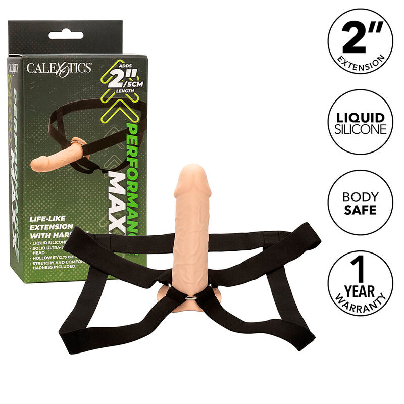 CALEXOTICS - PERFORMANCE MAXX ESTENSIONE REALE CON PELLE LEGGERA – Estensore del pene con imbracatura – foto 2