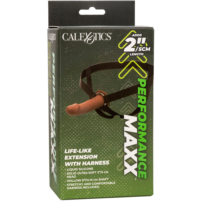 CALEXOTICS - ESTENSIONE REALE PERFORMANCE MAXX CON IMBRACATURA IN PELLE MARRONE – Estensore del pene con imbracatura – foto 16