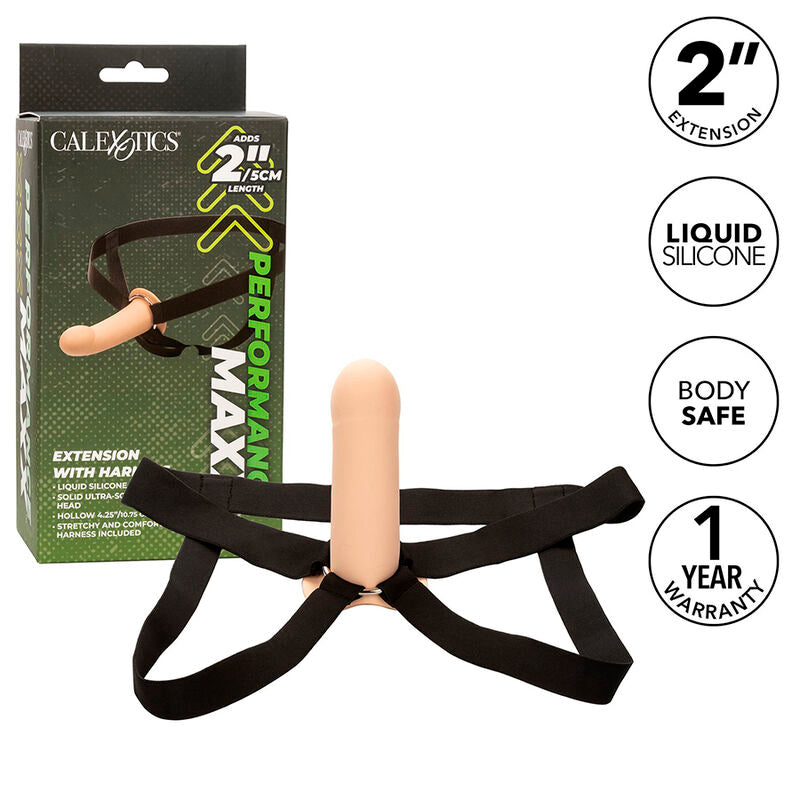 CALEXOTICS - ESTENSIONE MAXX PERFORMANCE CON PELLE LEGGERA – Estensore del pene con imbracatura – foto 2