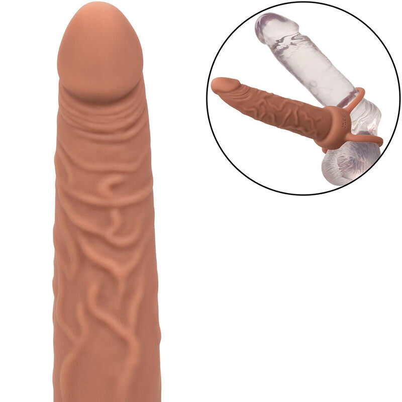 CALEXOTICS - PERFORMANCE MAXX RICARICABILE DOPPIO PENETRATORE MARRONE PELLE – Anelli a doppia penetrazione – foto 9