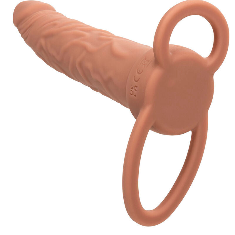 CALEXOTICS - PERFORMANCE MAXX RICARICABILE DOPPIO PENETRATORE MARRONE PELLE – Anelli a doppia penetrazione – foto 8