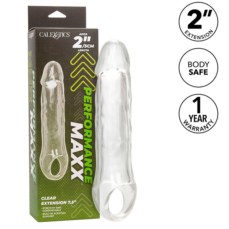 CALEXOTICS - PERFORMANCE MAXX CLEAR EXTENSION 7,5 TRASPARENTE – Copri pene con estensione – foto 2