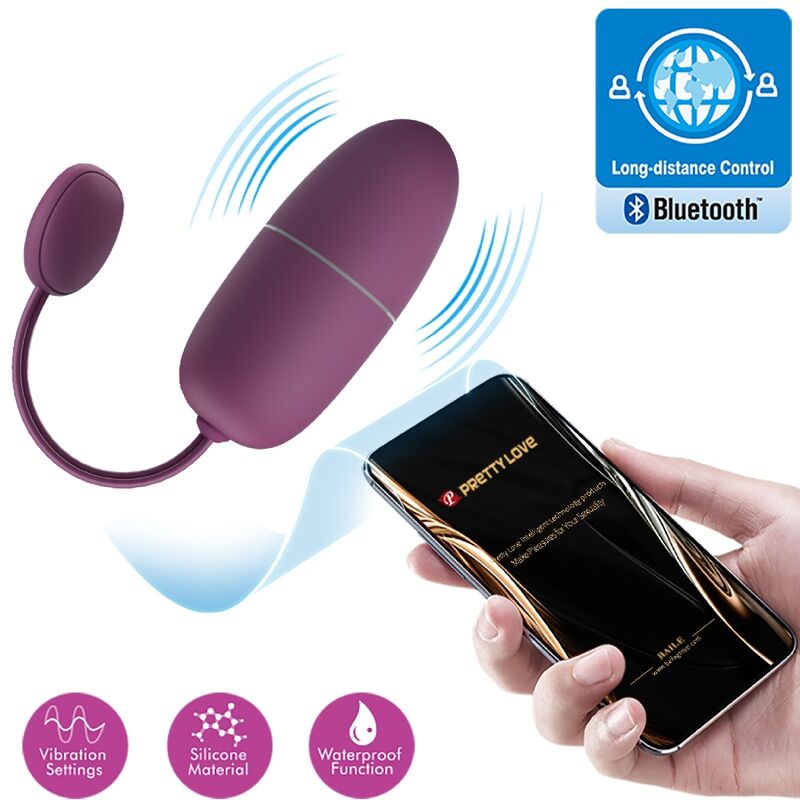 PRETTY LOVE - NYMPH UOVO VIBRANTE APP CONTROLLATO LILA – Vibratori con APP