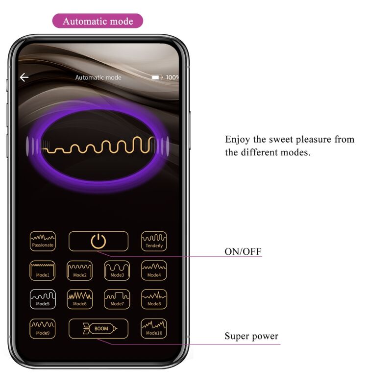 PRETTY LOVE - NYMPH UOVO VIBRANTE APP CONTROLLATO LILA – Vibratori con APP – foto 14