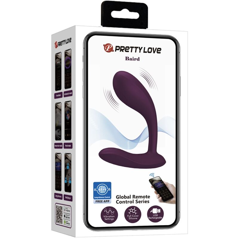 PRETTY LOVE - BAIRD G-SPOT 12 VIBRAZIONI RICARICABILE APP LILA – Vibratori con APP – foto 14