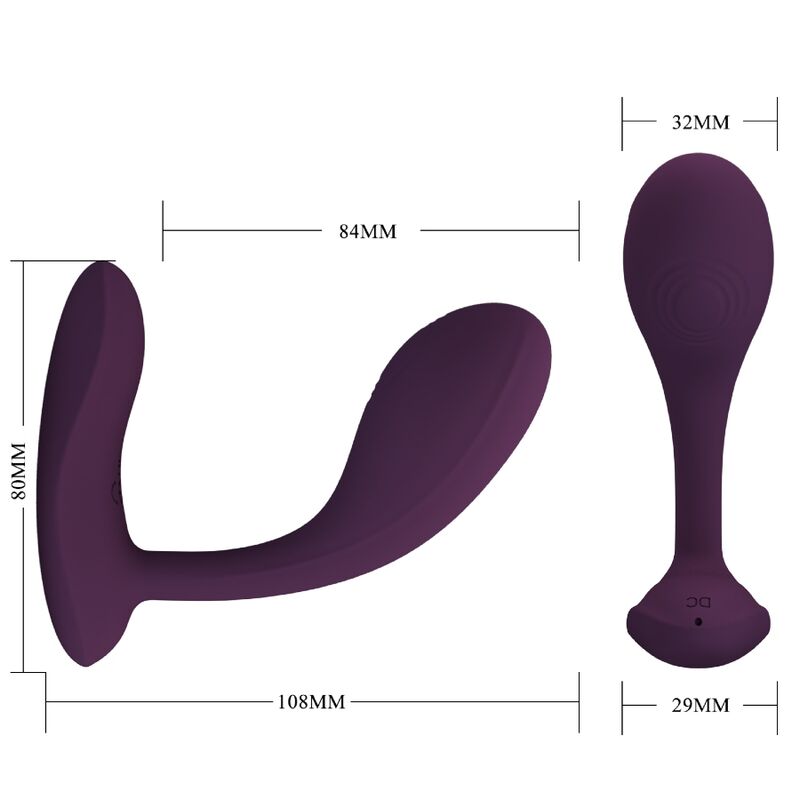 PRETTY LOVE - BAIRD G-SPOT 12 VIBRAZIONI RICARICABILE APP LILA – Vibratori con APP – foto 4