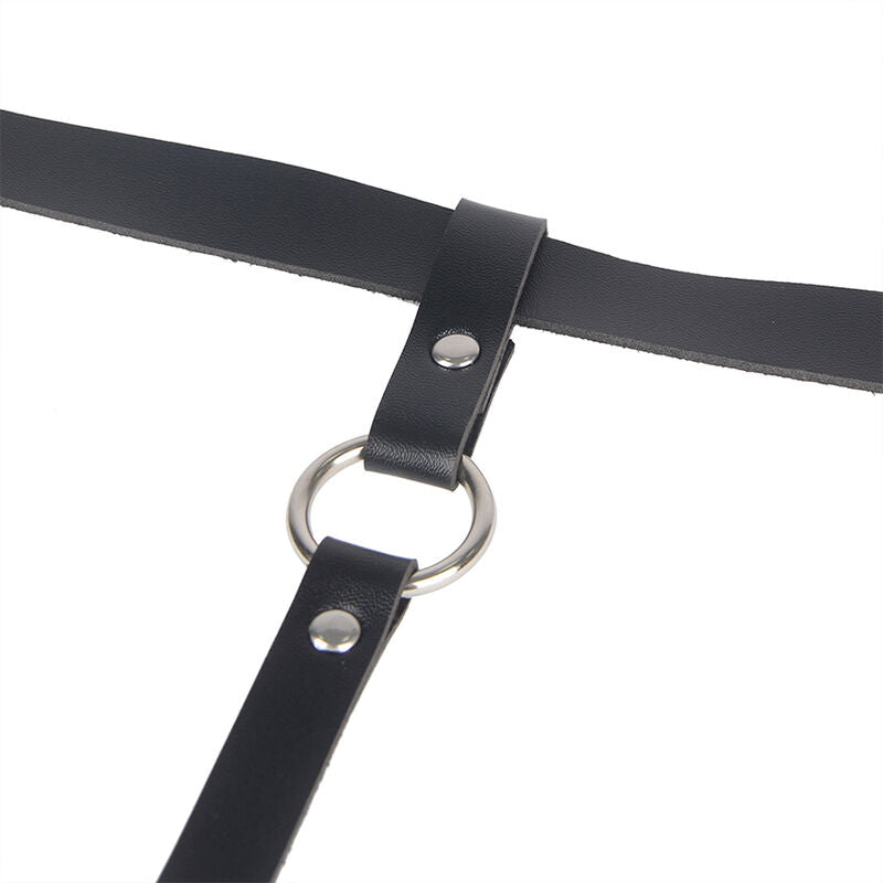 SUBBLIME - CATENA IN PELLE PER GAMBE NERA TAGLIA UNICA – Imbracatura – foto 5