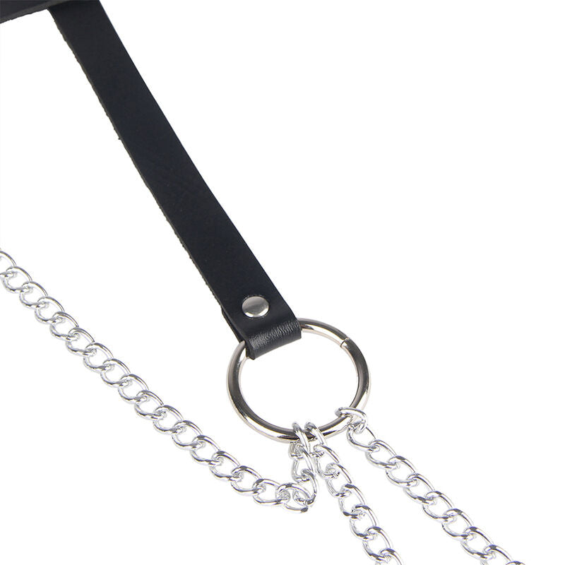 SUBBLIME - ANELLO IN PELLE CATENA ??CINTURA NERA TAGLIA UNICA – Imbracatura – foto 5