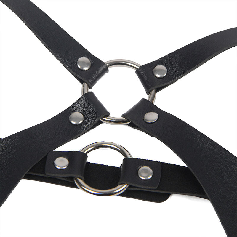 SUBBLIME - IMBRACATURA COMPLETA CON FIBBIE IN PELLE NERA TAGLIA UNICA – Imbracatura – foto 5