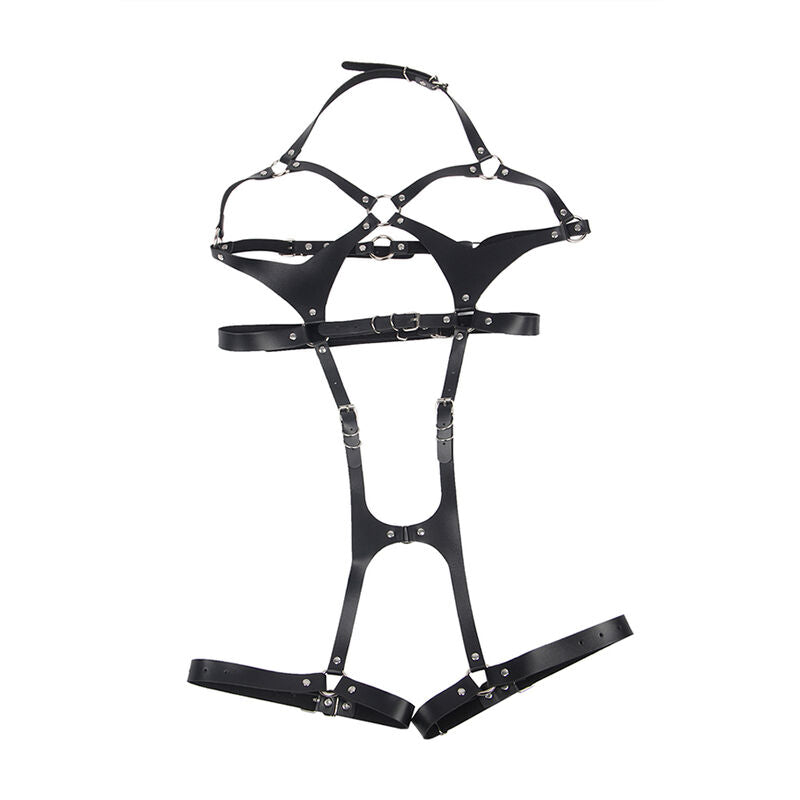 SUBBLIME - IMBRACATURA COMPLETA CON FIBBIE IN PELLE NERA TAGLIA UNICA – Imbracatura – foto 4