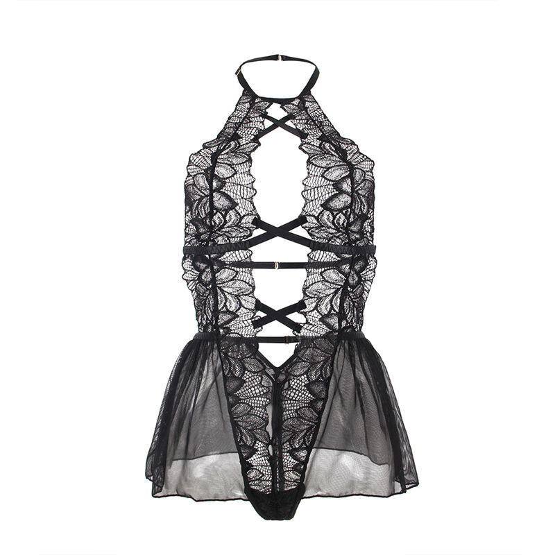 SUBBLIME - TEDDY HALTER COLLO SCHIENA NUDA PIZZO NERO L/XL – Body – foto 5
