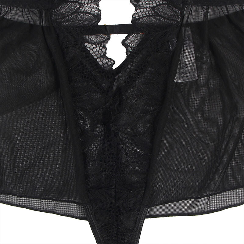SUBBLIME - TEDDY HALTER COLLO SCHIENA NUDA PIZZO NERO L/XL – Body – foto 9