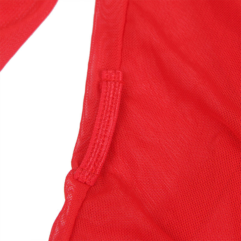 SUBBLIME - VESTAGLIA IN TESSUTO TRASPARENTE CON DETTAGLI IN PIZZO ROSSO L/XL – Vestaglia – foto 9