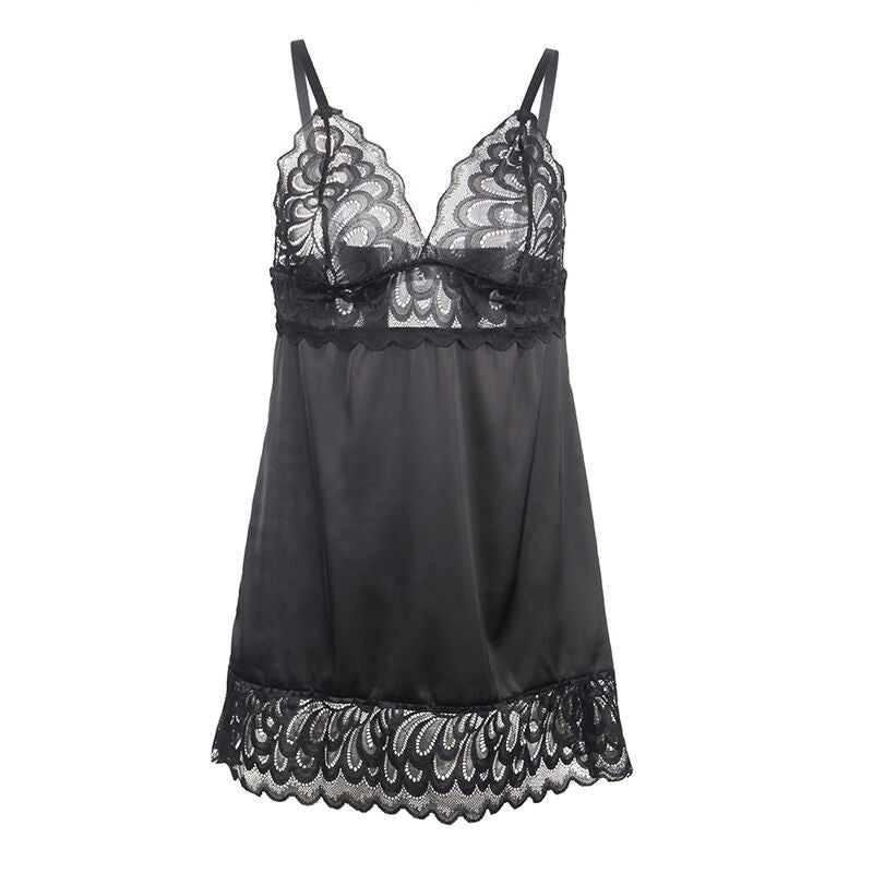 SUBBLIME - BABYDOLL CON PETTO STAMPA FLOREALE NERO L/XL – Babydoll – foto 4