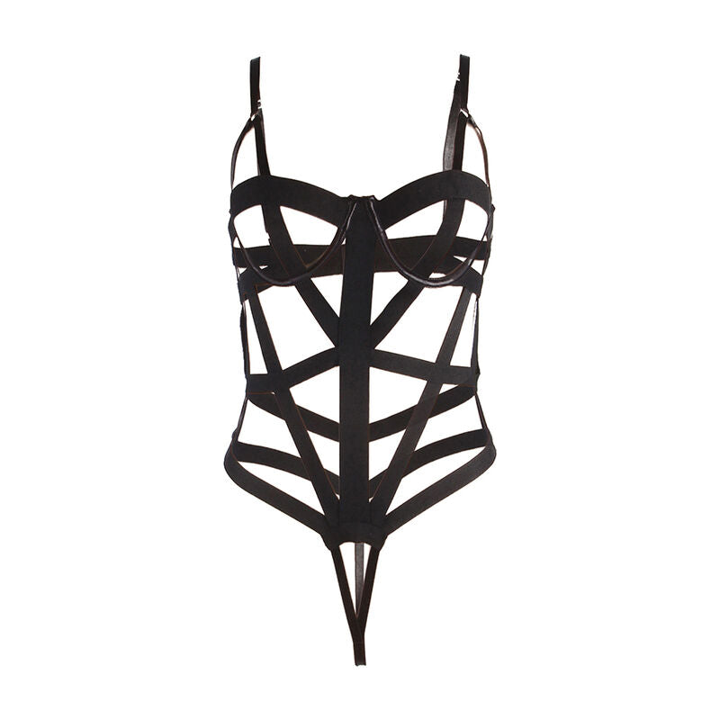 SUBBLIME - BODY SEXY CON CUTOUTS NERO S/M – Body senza cavallo – foto 4