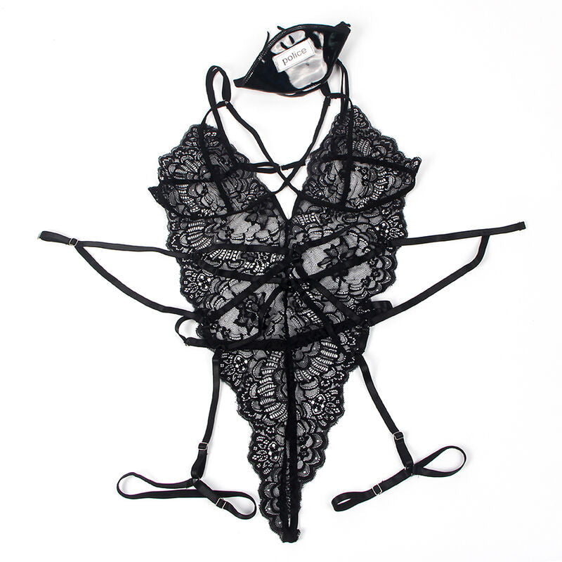 SUBBLIME - COSTUME POLIZIA BODY IN PIZZO NERO S/M – Poliziotta – foto 7