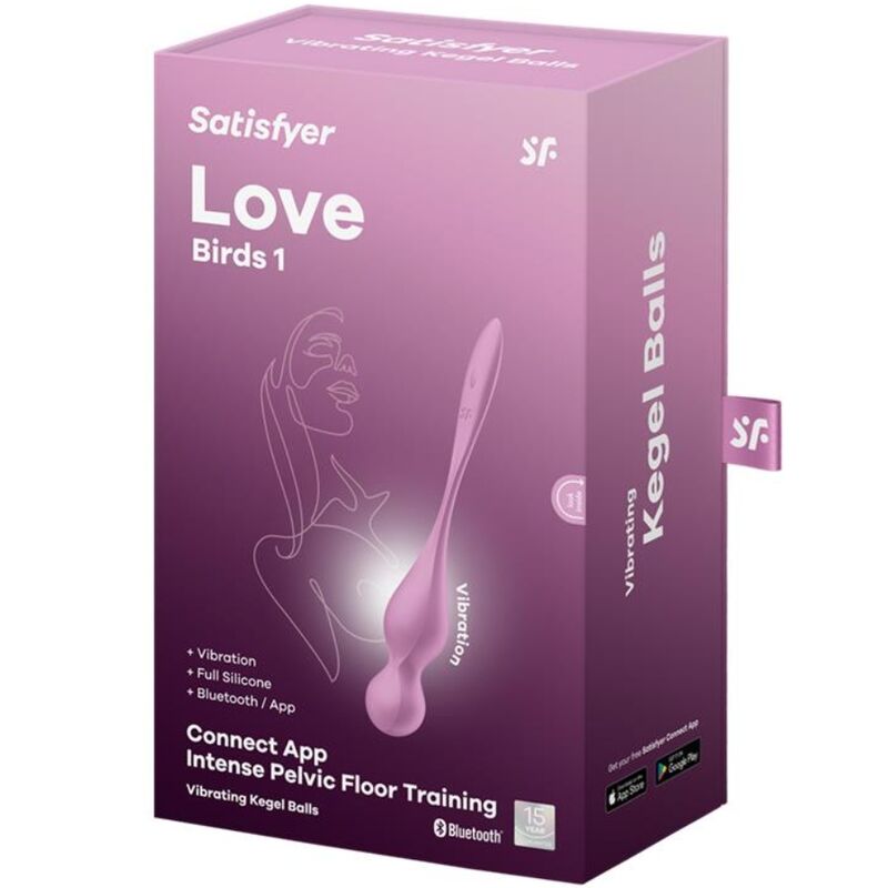 SATISFYER - LOVE BIRDS PALLE VIBRANTI KEGEL ROSA – Sfere di silicone – foto 6