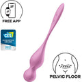 SATISFYER - LOVE BIRDS PALLE VIBRANTI KEGEL ROSA – Sfere di silicone