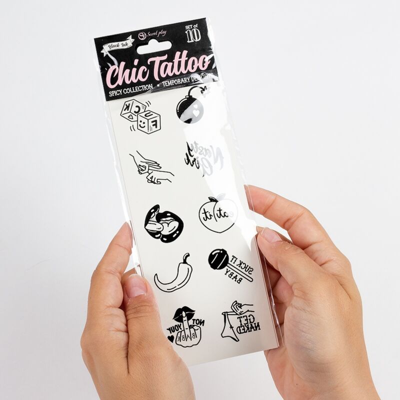 SECRET PLAY - SET DI 10 TATUAGGI TEMPORANEI DELLA COLLEZIONE SPICY – Accessori – foto 4