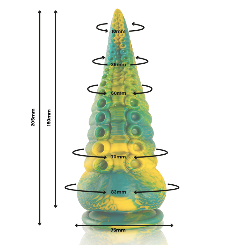 EPIC - DILDO TENTACOLO VERDE CETUS DI GRANDI DIMENSIONI – Falli senza vibrazioni – foto 3