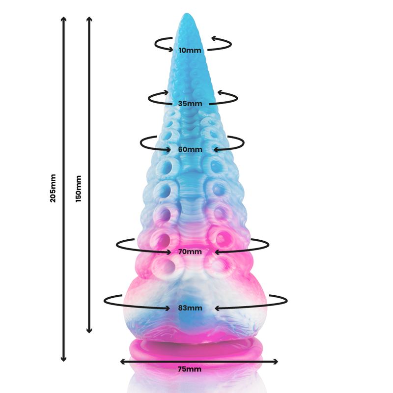 EPIC - DILDO CON TENTACOLI BLU PHORCYS GRANDE – Falli senza vibrazioni – foto 5
