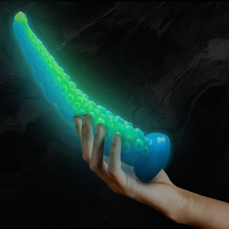 EPIC - DILDO FLUORESCENTE CON TENTACOLI SOTTILI DI SCYLLA DIMENSIONI GRANDI – Falli senza vibrazioni – foto 9