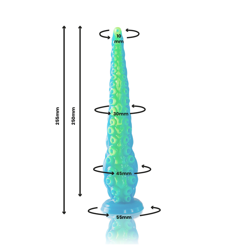 EPIC - DILDO FLUORESCENTE CON TENTACOLI SOTTILI DI SCYLLA TAGLIA PICCOLA – Falli senza vibrazioni – foto 3