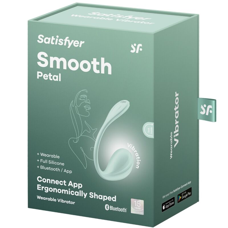SATISFYER - STIMOLATORE PUNTO G PETALE LISCIO VERDE ACQUA APP GRATUITA – Per il clitoride – foto 6