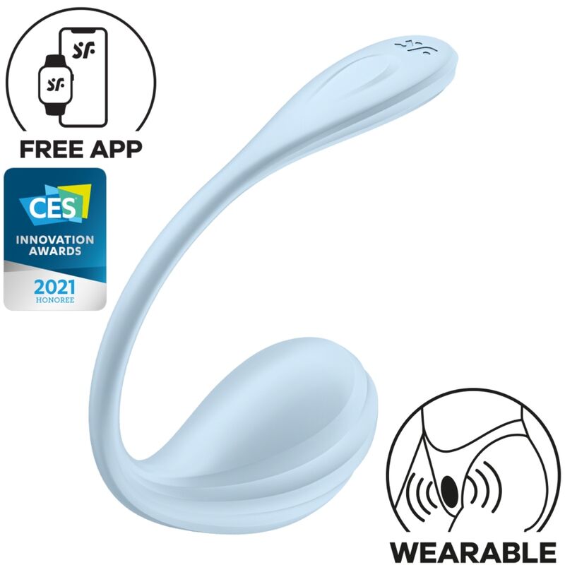 SATISFYER - STIMOLATORE PUNTO G PETALE LISCIO SKY BLUE APP GRATUITA – Per il clitoride