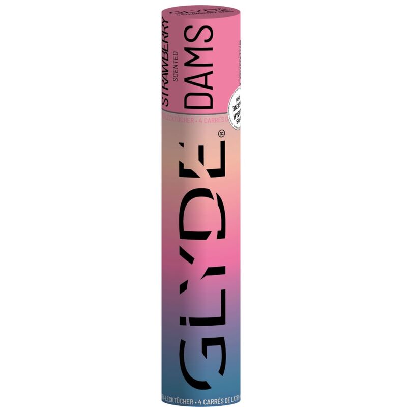 SHEER GLYDE - DAMS LAMINAS LATTICE SESSO ORALE FRAGOLA – Protezione del sesso orale