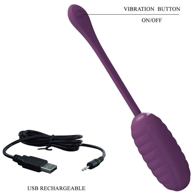 PRETTY LOVE - UOVO VIBRANTE RICARICABILE CASPER VIOLA – Uova vibranti – foto 6