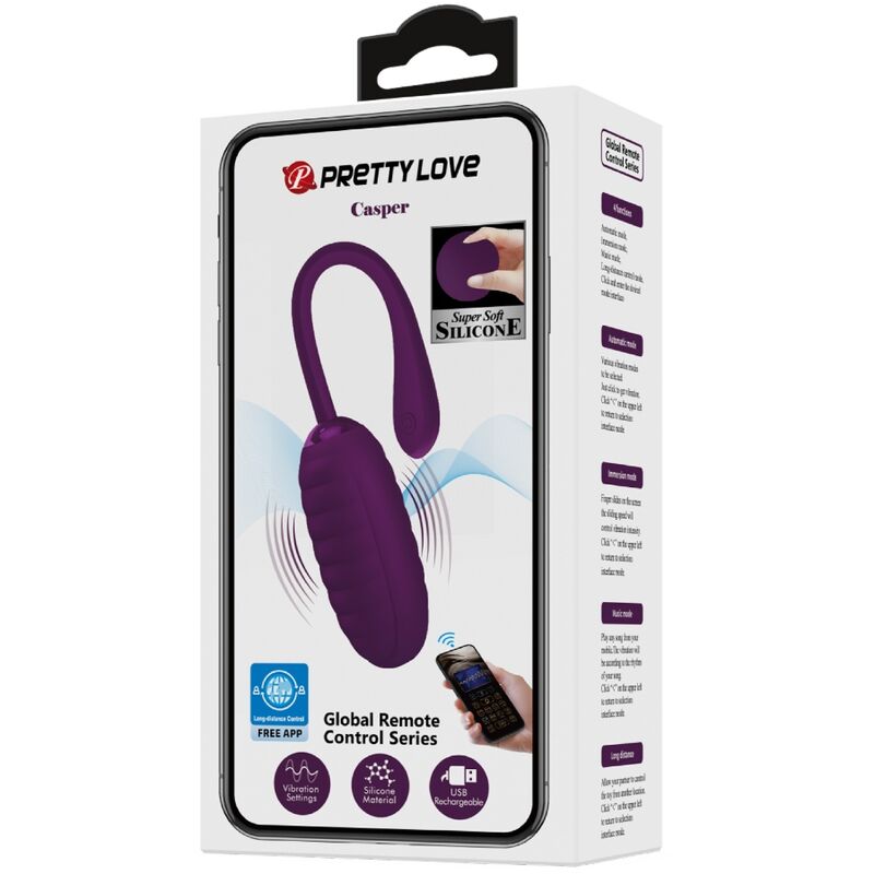 PRETTY LOVE - UOVO VIBRANTE RICARICABILE CASPER VIOLA – Uova vibranti – foto 16