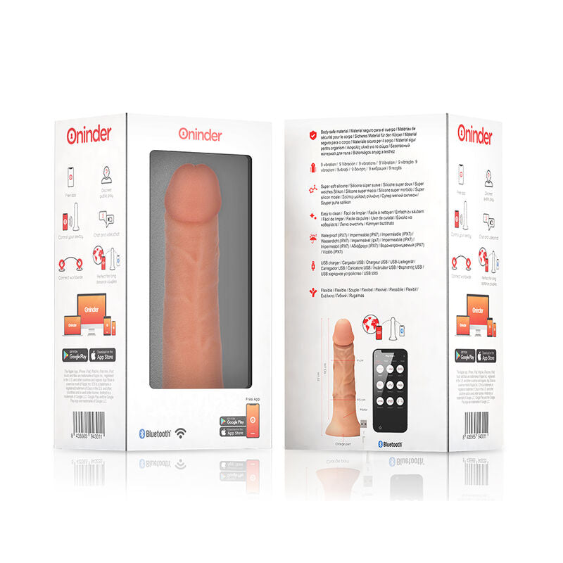 ONINDER - DILDO VIBRATORE GRANDE BOGOTÁ 9 VELOCITÀ NATURALE 22 CM -O- 4.5 CM - APP GRATUITA – Vibratori con APP – foto 7