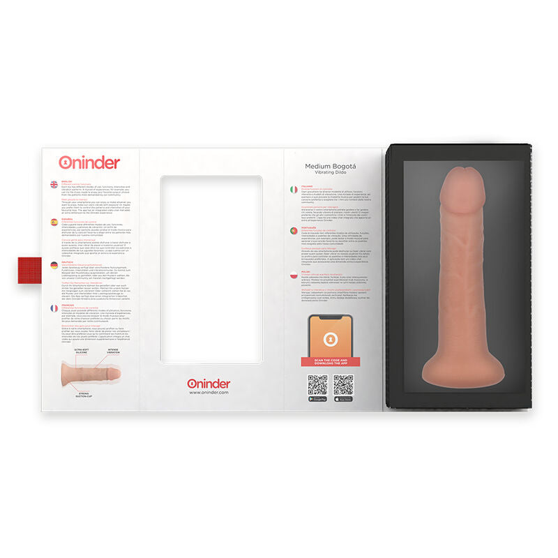 ONINDER - DILDO VIBRATORE MEDIO BOGOTÁ 9 VELOCITÀ NATURALE 20 CM -O- 4.2 CM - APP GRATUITA – Vibratori con APP – foto 5