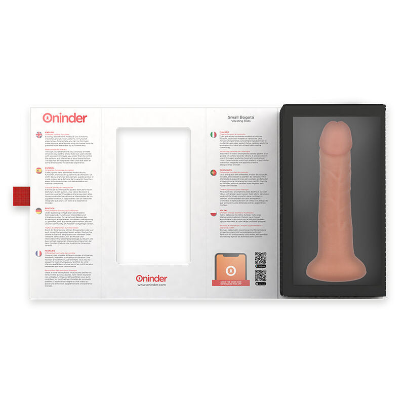 ONINDER - DILDO VIBRATORE PICCOLO BOGOTÁ 9 VELOCITÀ NATURALE 17.5 CM -O- 4 CM - APP GRATUITA – Vibratori con APP – foto 4