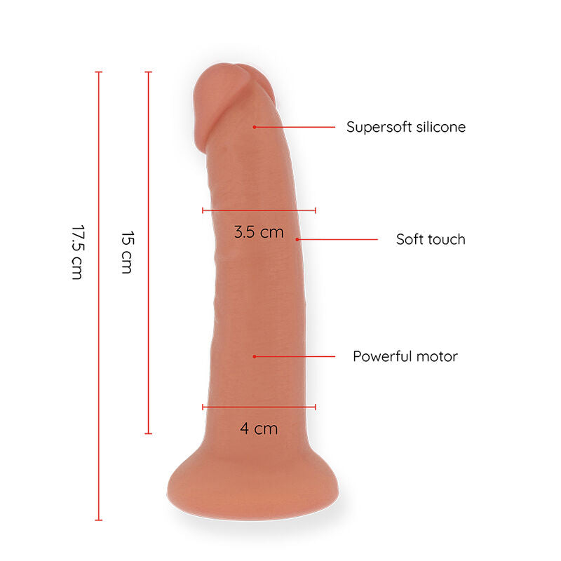 ONINDER - DILDO VIBRATORE PICCOLO BOGOTÁ 9 VELOCITÀ NATURALE 17.5 CM -O- 4 CM - APP GRATUITA – Vibratori con APP – foto 2