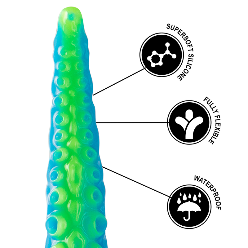 EPIC - DILDO FLUORESCENTE CON TENTACOLI SOTTILI DI SCYLLA DIMENSIONI GRANDI – Falli senza vibrazioni – foto 8
