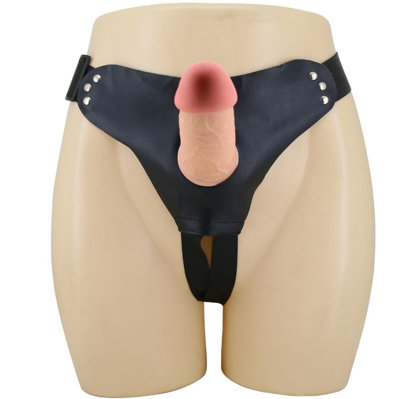 PRETTY LOVE - MAVIS HARNESS SLIP UNIVERSALE CON DILDO 19 CM NATURALE – Imbracature senza vibrazioni – foto 3