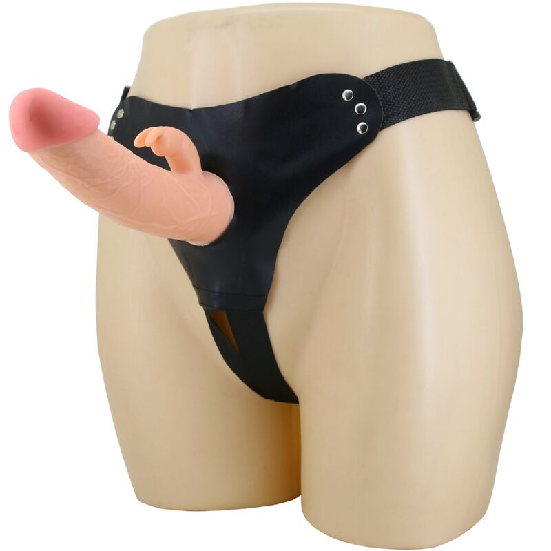 PRETTY LOVE - MAVIS HARNESS SLIP UNIVERSALE CON DILDO 19 CM NATURALE – Imbracature senza vibrazioni