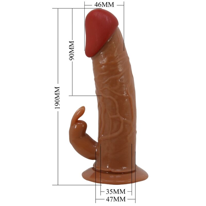PRETTY LOVE - MARION HARNESS SLIP UNIVERSALE CON DILDO VIBRANTE 19 CM MARRONE – Imbracature a vibrazione – foto 6
