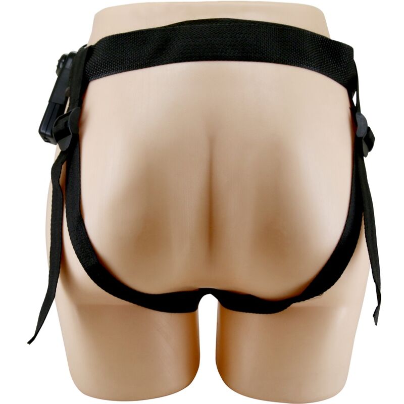 PRETTY LOVE - MARION HARNESS SLIP UNIVERSALE CON DILDO VIBRANTE 19 CM MARRONE – Imbracature a vibrazione – foto 4