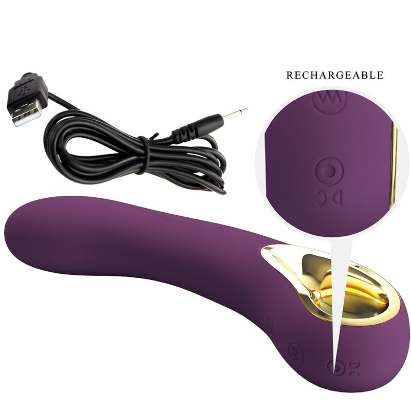 PRETTY LOVE - ETHAN VIBRATORE RICARICABILE VIOLA – Vibratori a punto G – foto 6
