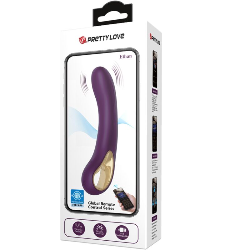PRETTY LOVE - ETHAN VIBRATORE RICARICABILE VIOLA – Vibratori a punto G – foto 17