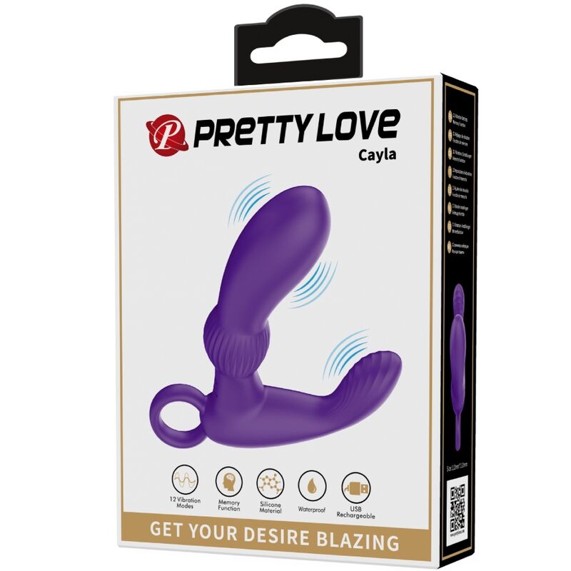 PRETTY LOVE - CAYLA VIBRATORE ANALE MASSAGGIATORE LILA – Telecomando – foto 9