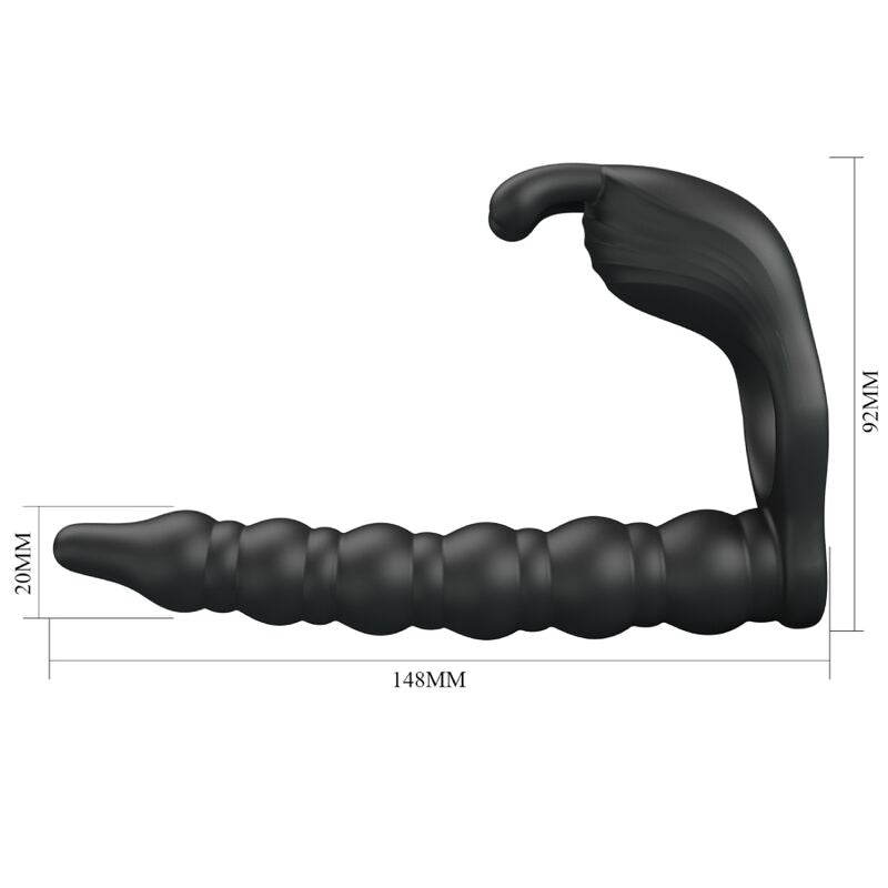 PRETTY LOVE - BLACKNEY ANELLI PER PENE CON SPINA VIBRATORE – Tappi anali – foto 5