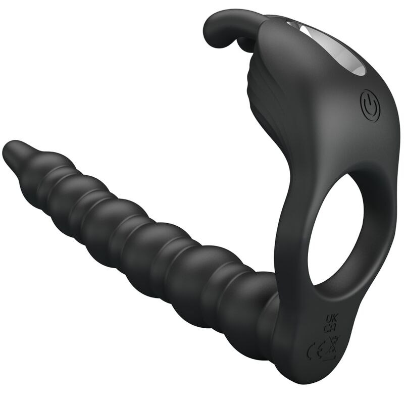 PRETTY LOVE - BLACKNEY ANELLI PER PENE CON SPINA VIBRATORE – Tappi anali