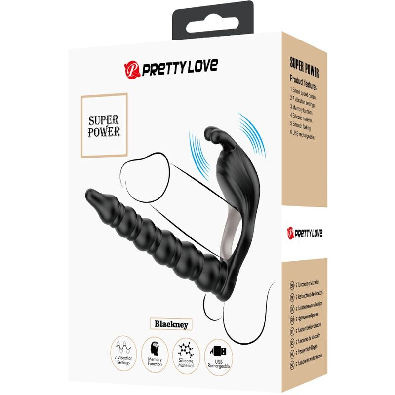 PRETTY LOVE - BLACKNEY ANELLI PER PENE CON SPINA VIBRATORE – Tappi anali – foto 7