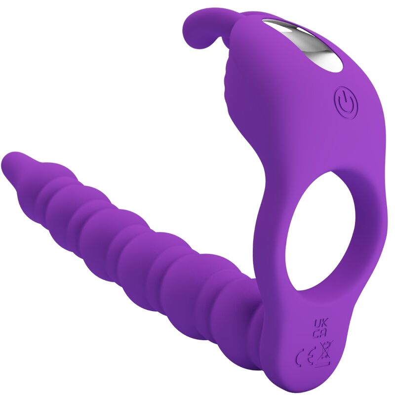 PRETTY LOVE - BLACKNEY ANELLI PER PENE CON SPINA VIBRATORE – Tappi anali