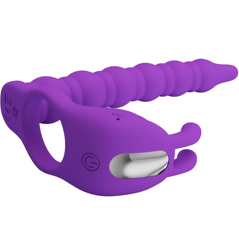 PRETTY LOVE - BLACKNEY ANELLI PER PENE CON SPINA VIBRATORE – Tappi anali – foto 3